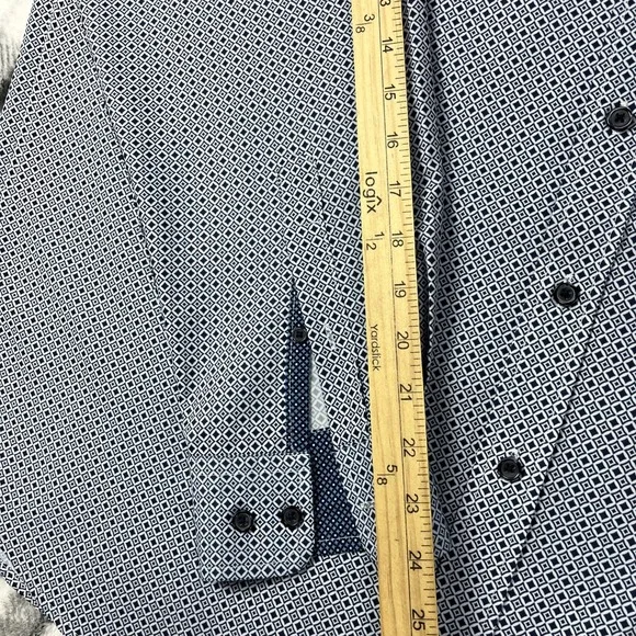 Jos A Bank Traveler Dress Shirt Mens XXL Tailored Fit Performance 4 Way Stretch - Picture 7 of 9